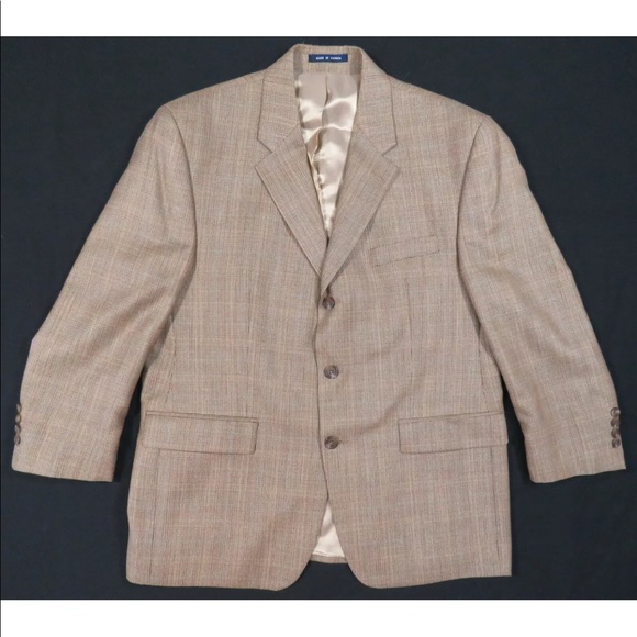 NWOT Ralph Lauren Wool Silk 3 Button Dillards Blazer Sport Coat Jacket 42 S